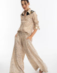 Sabi Metallic Linen Pants in Snake