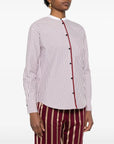 Oxford Stripe Grandfather Shirt