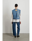 Reversible Denim Sherpa Vest