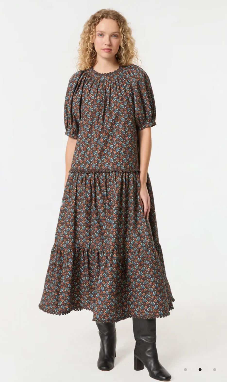 Aderyn Floral Midi-Dress