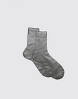 Ribbed Laminate Silk Socks