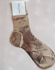 Ribbed Laminate Silk Socks