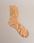 Ribbed Laminate Silk Socks